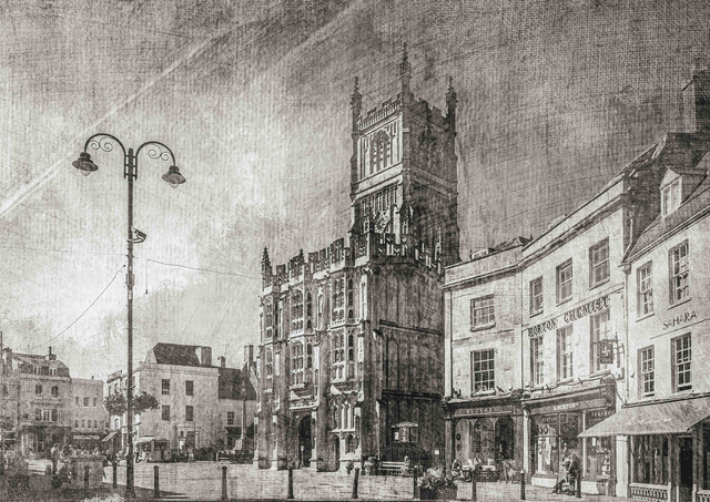 Cirencester Market Place B&amp;W