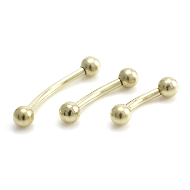 Zircon Gold Titanium Plain Rook Bar