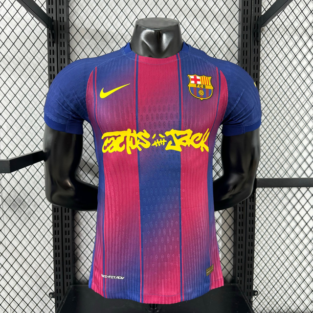 Camiseta 1ª Barcelona Especial TRAVIS SCOTT Versión Jugador 25-26