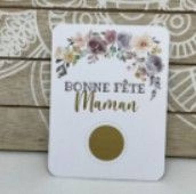 Carte à gratter thème au choix