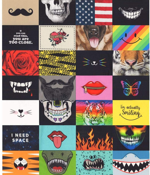 PANNEAU TISSUS VIGNETTES SOURIR