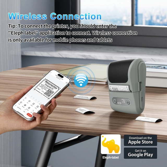 Portable Thermal Wireless Mini Label Printer