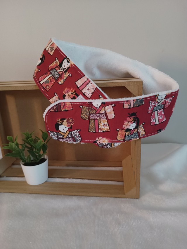 Bandeau de soin "geisha rouge"