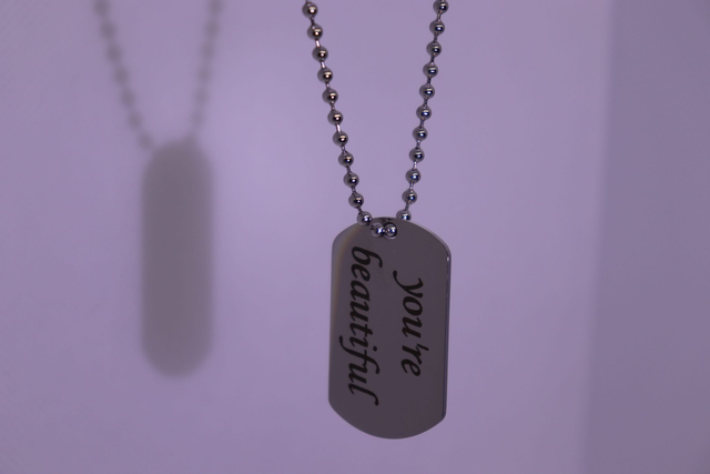 Personalised Dog Tag Style Necklace Pendant