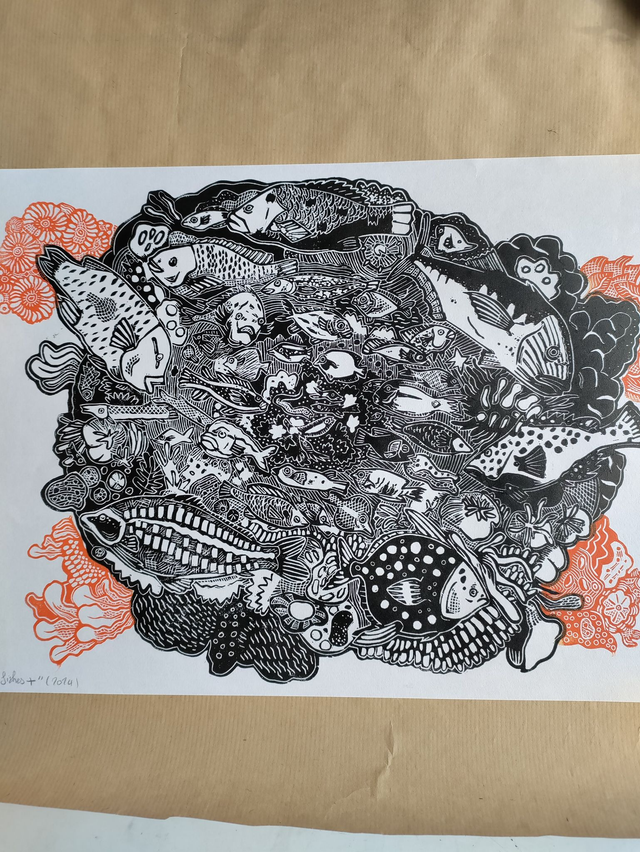 impression "Fishy fishes" orange 