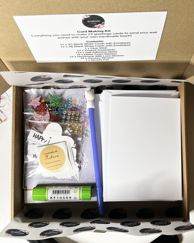 Card Making Kit to make 24 Handmade Cards (200+ Items)