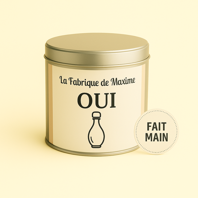 Bougie artisanale parfumée OUI inspiration  – 150gr