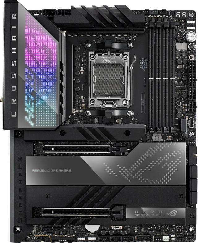 02.3.0012 – Scheda Madre ASUS ROG Crosshair X670E Hero – ATX enthusiast nera RGB con WiFi 6E per Ryzen 7000/8000/9000