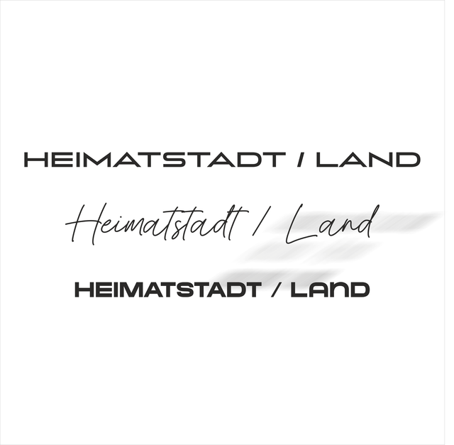 Heimatstadt / Land Q-STIX