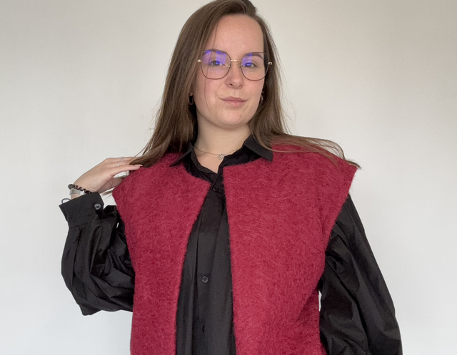 Gilet Salomé Bordeaux 