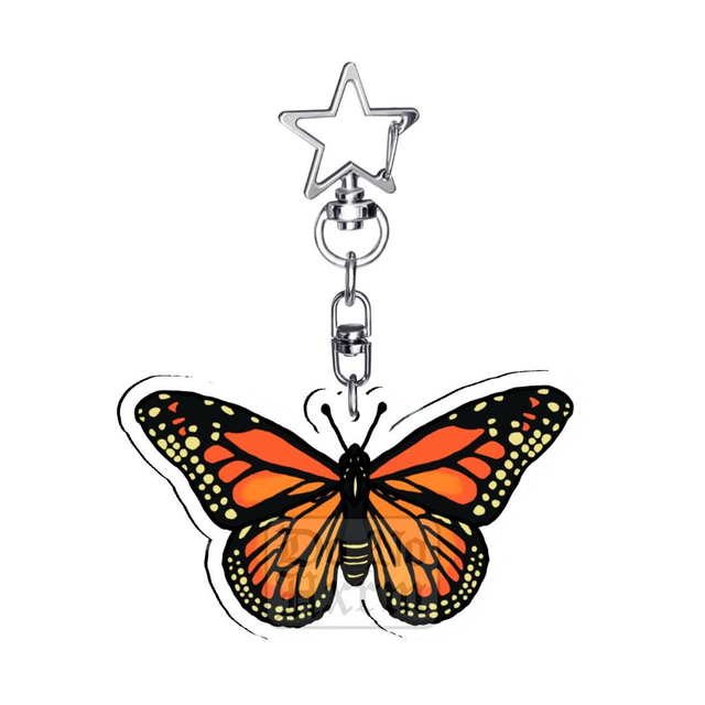 Monarch Butterfly Acrylic Keyring