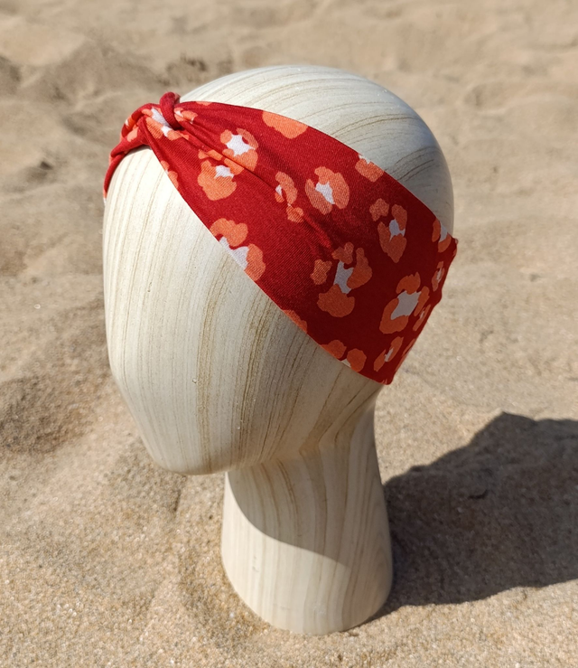 Bandeau - léopard rouge