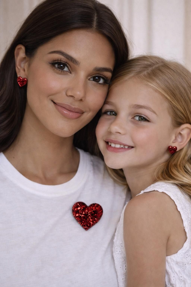 Lot de 2 boucles d'oreilles-Collection Mère-fille 