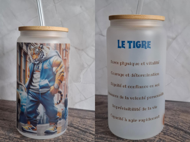 Verre givré tigre 