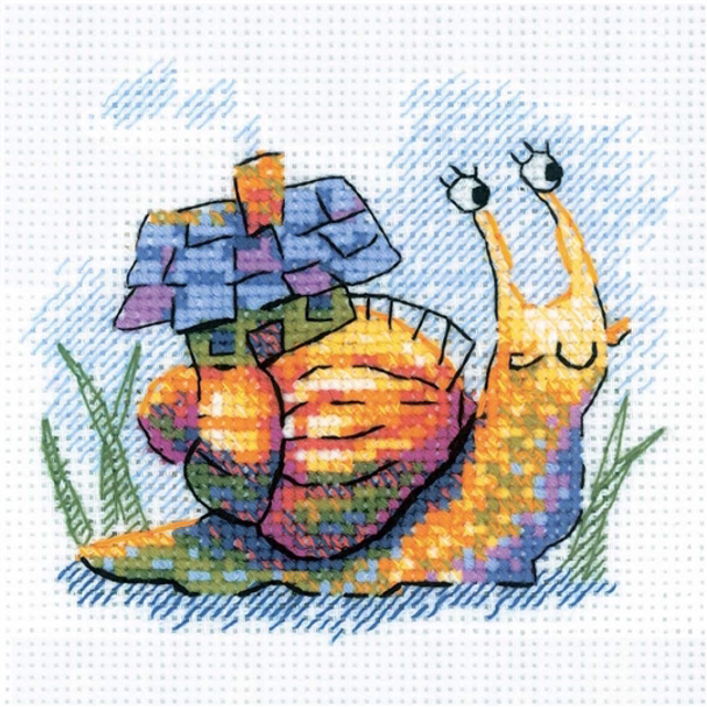 RIOLIS Little Snail Counted Cross Stitch Kit