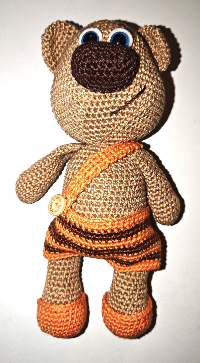 Salopette Tarzan pour Camille orange et marron (sans Camille) 