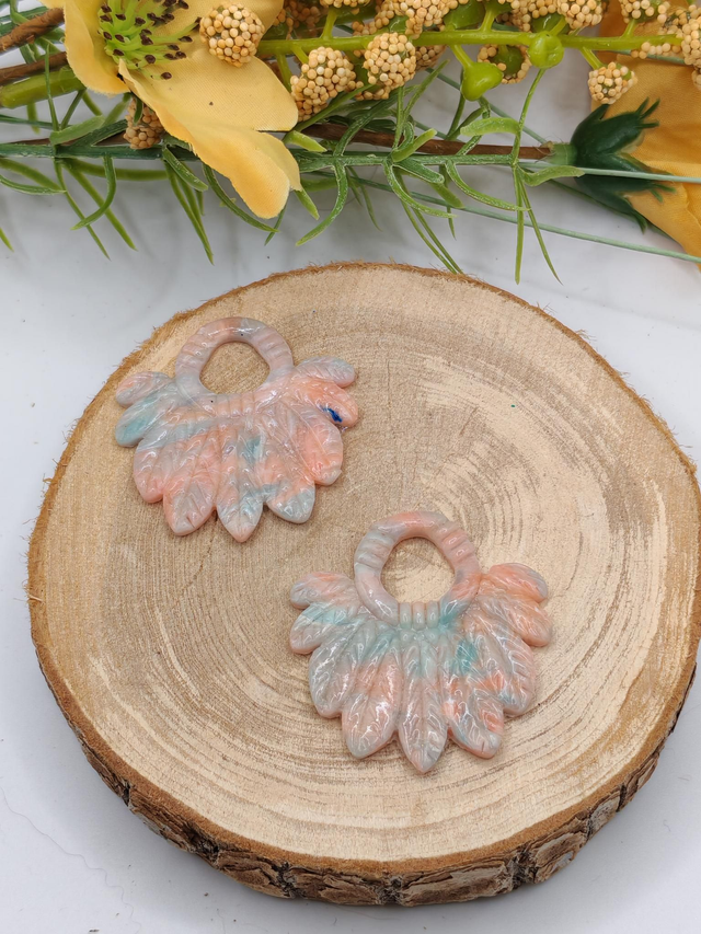 Totem plume Bleu/PĂȘche