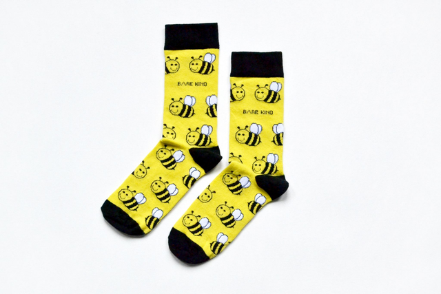 'Save the Bees' Bamboo Socks, Bare Kind - adult