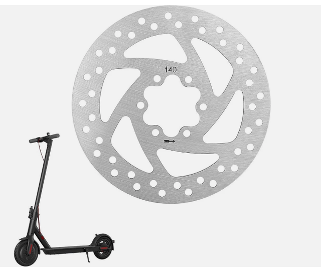 Disque de frein acier 140 mm pour trotinette électrique avec performances de freinage optimales