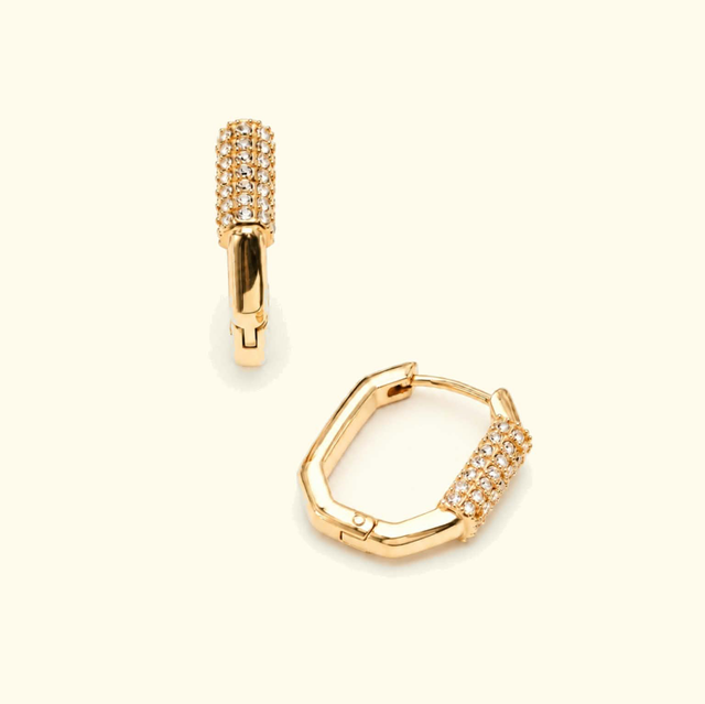 Bijoux Bohm boucle d’oreilles strass doré