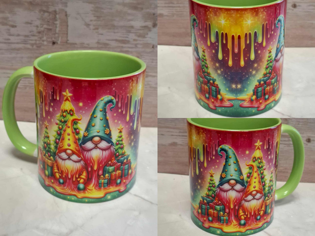 Mug vert gnome de noel