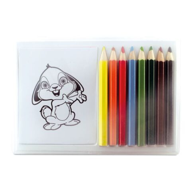 Wooden pencil colouring set
