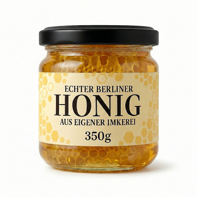 Berliner Honig mit Wabenstück 350g (ab Juni wieder verfügbar)