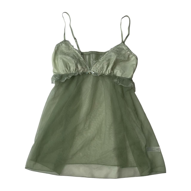 Fairy  green embroidered cups cami 
