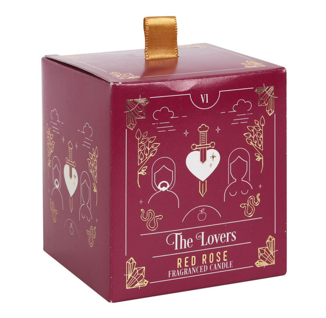 The lovers red rose candle
