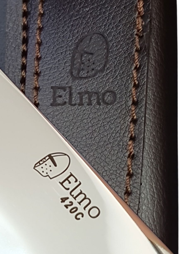 Faca Churrasco Elmo Aço Inox Cabo Resina Tipo Chifre 8 Pol