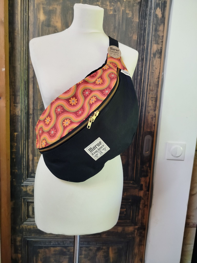 Sac banane XXL retro wavy