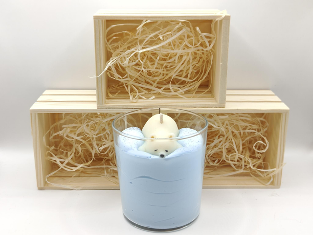 Bougie ours polaire parfumée 