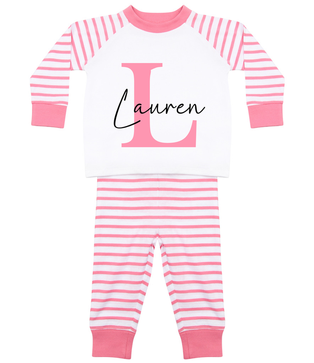 Personalised Pink Pyjamas - Initial