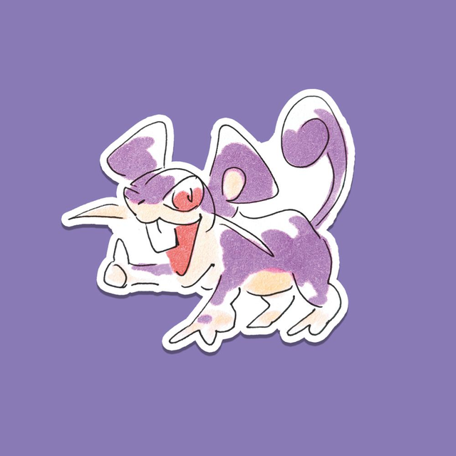Rattata vinyl sticker