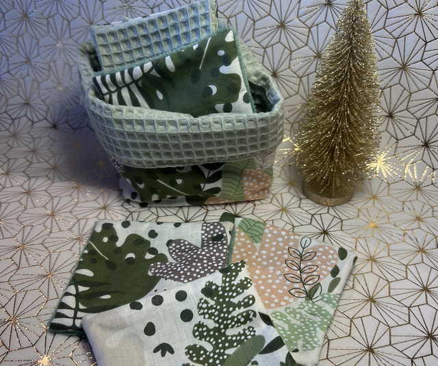 Lingettes et panière végétale 