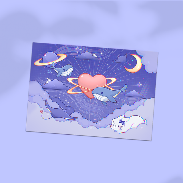 Carte postale A6 OCEAN SKY