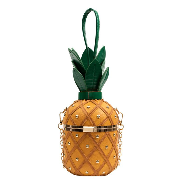 i2-2.1 - Petit sac à bandoulière de soirée design ANANAS de Luxe