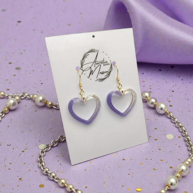 Boucles d'oreilles "Violette"
