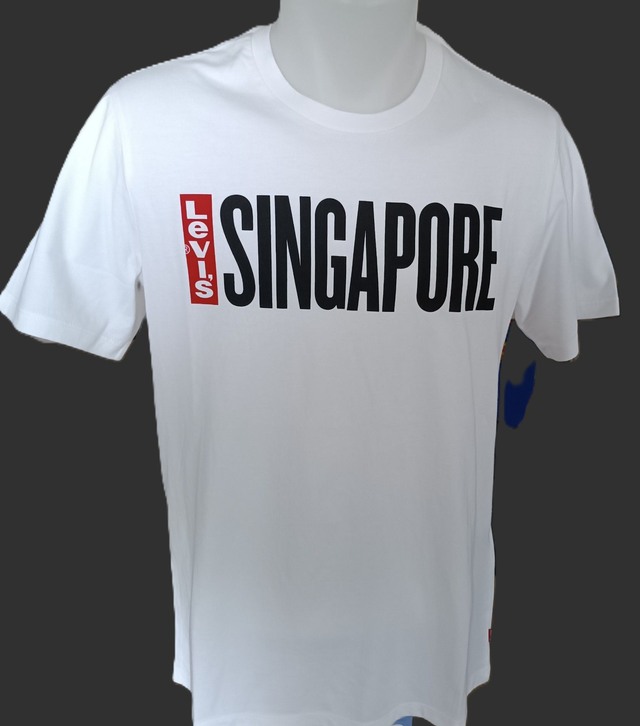 T-Shirt Homme Levi's® "Singapore" – Édition Limitée Blanche