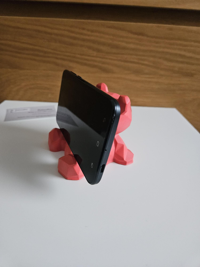 Support téléphone ours rouge