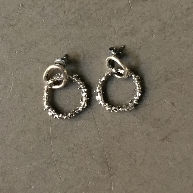 Eslabon earrings Oxydized