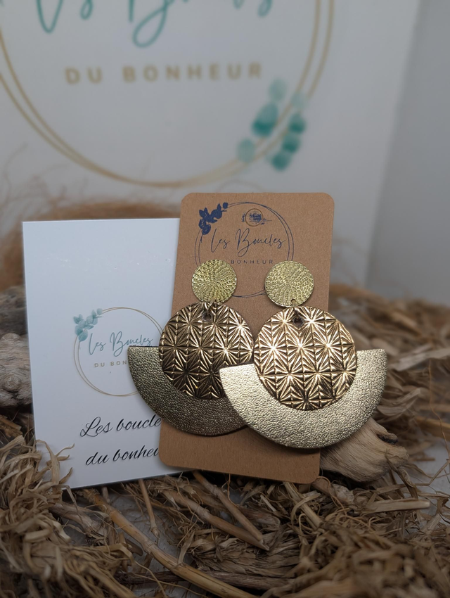 Boucles d'oreilles Dona doré bronze do024