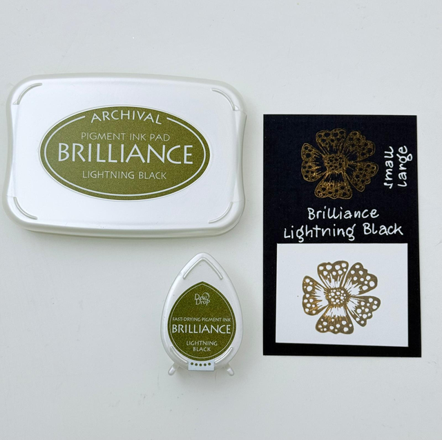 Brillance Stempelkissen Lightning Black gross & klein