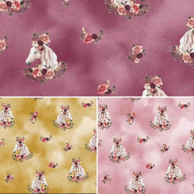  French Terry 0,5m Romantik Pferde 