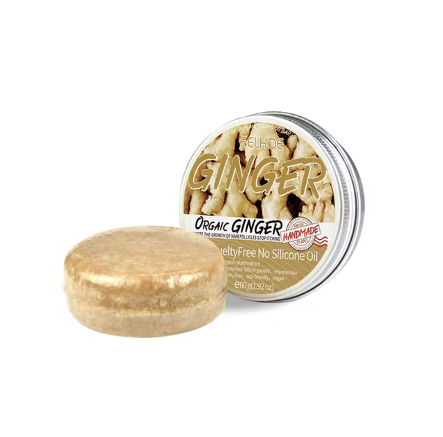 Shampoing solide Gingembre – Cheveux brillants et forts
