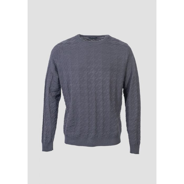 Antony Morato MAGLIA SLIM FIT IN FILATO MISTO LANA CON MOTIVO PIED DE POULE