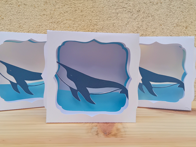 Veilleuse Baleine en papier – Lampe décorative à pile (15x15 cm, édition limitée)
