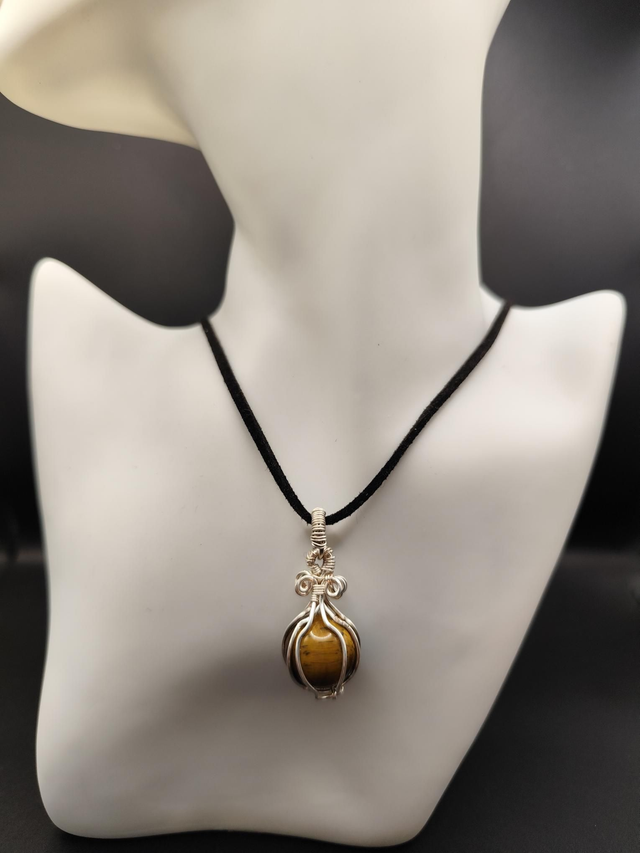 Tigers Eye Sphere Cage