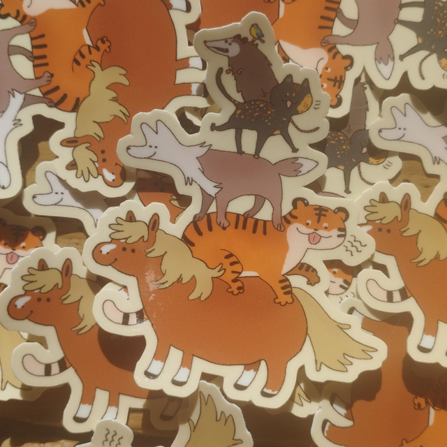 Piled up animals