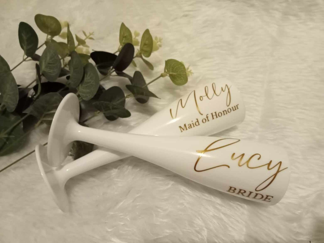 White Plastic Flutes